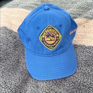 Margaritaville Blue Cap with Yellow Palm Patch